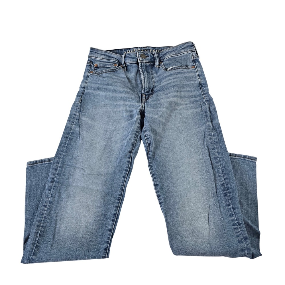 American Eagle Original Straight Airflex+ Mens Jean 29x30 Medium Wash Blue Denim